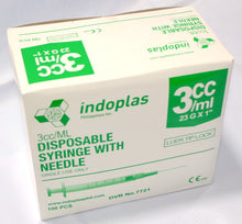 3cc Disposable Syringe with Needle G23 x 1"