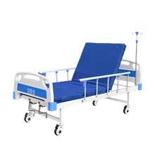 KT2CBS Two Crank Manual Hospital Bed with Mattress, Side Railings and Wheels