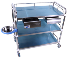 KYST764 3 Deck Trolley with drawer