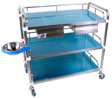 KYST764 3 Deck Trolley with drawer