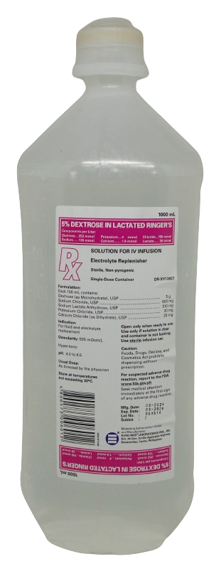 5% Dextrose in Lactated Ringer's Solution (1000 mL)