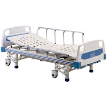 A4 Three Crank Manual Hospital Bed with Mattress, Side Railings and Wheels