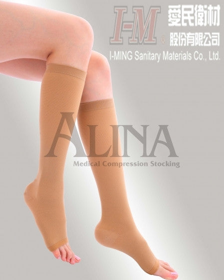 Alina Compression Stockings Knee High, Medium Compression – Golden