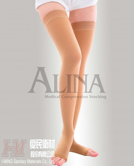 Alina Compression Stockings Thigh High, Light Compression