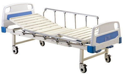 B16 Two Crank Manual Hospital Bed with Mattress, Side Railings and wheels
